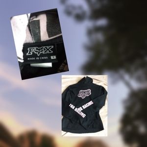 Black and Pink Fox Hoodie